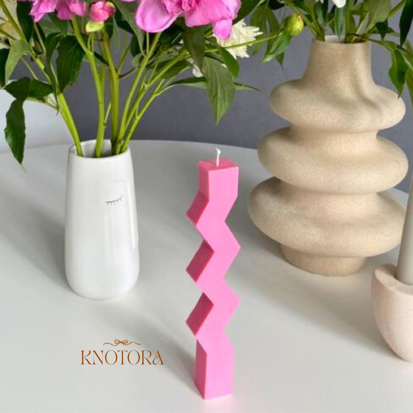 Zigzag Taper Candle