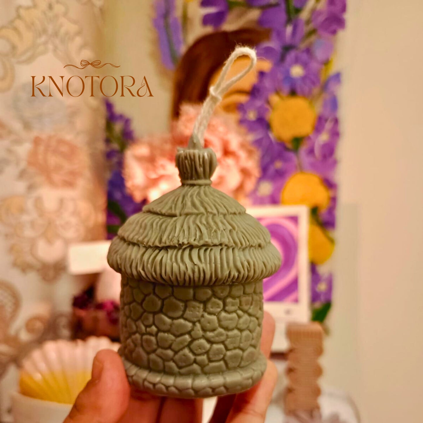 3d Stone House Candle