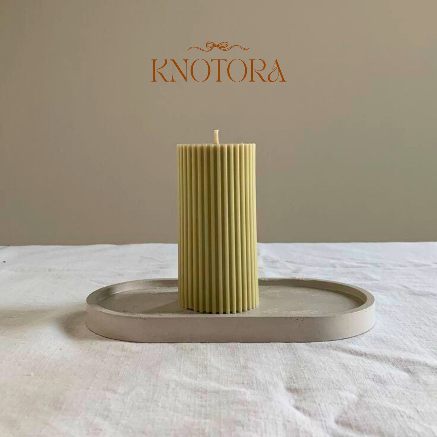 Stripped Pillar Candle
