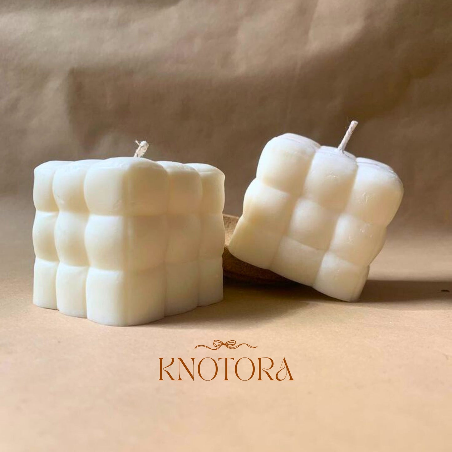 Puffy Bubble Cube Candle