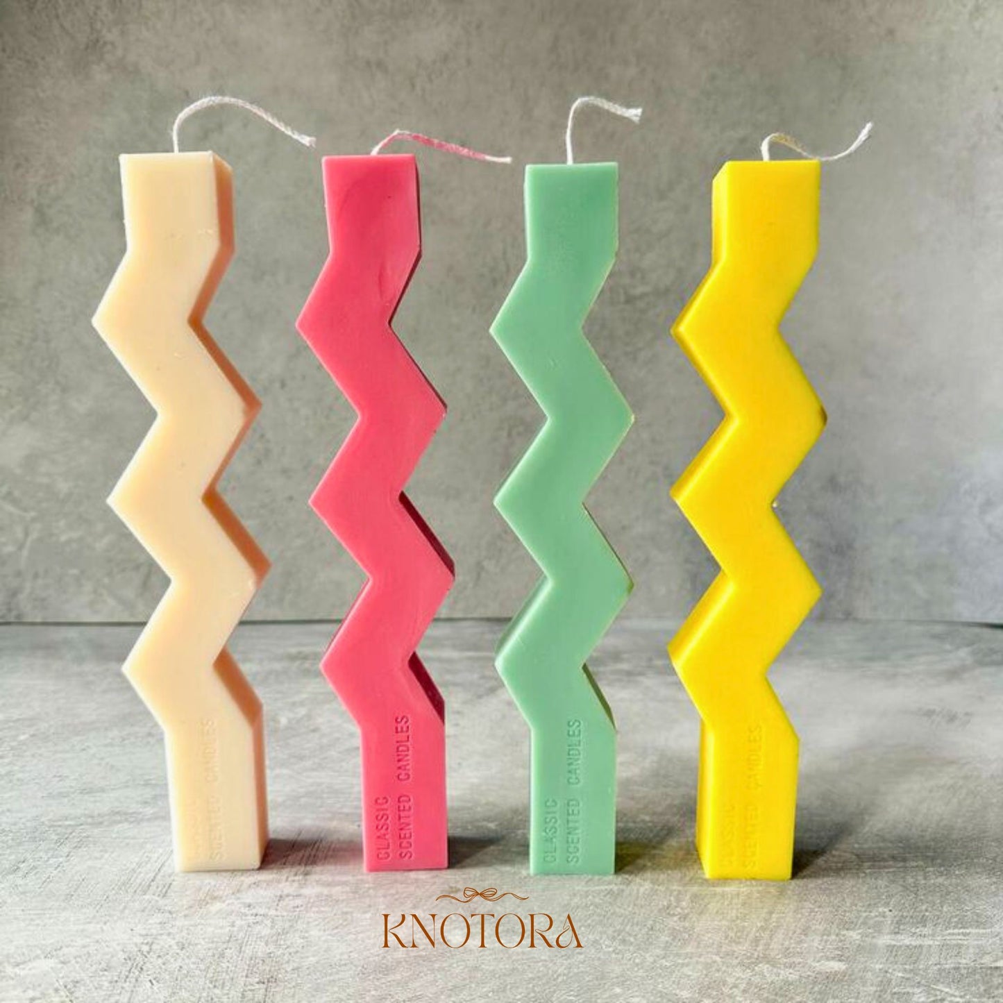 Zigzag Taper Candle