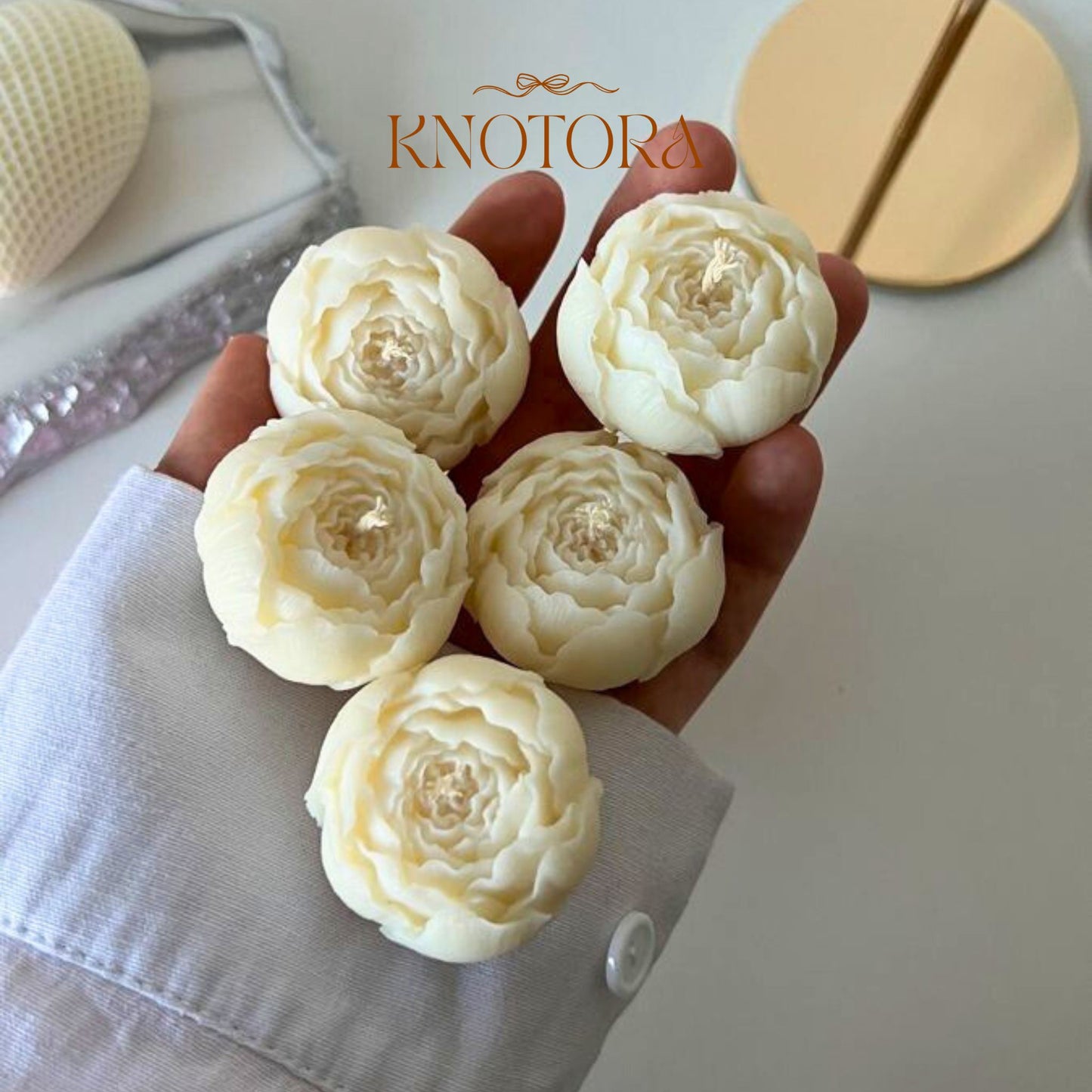 Mini Flower Candle ( set of 3 )