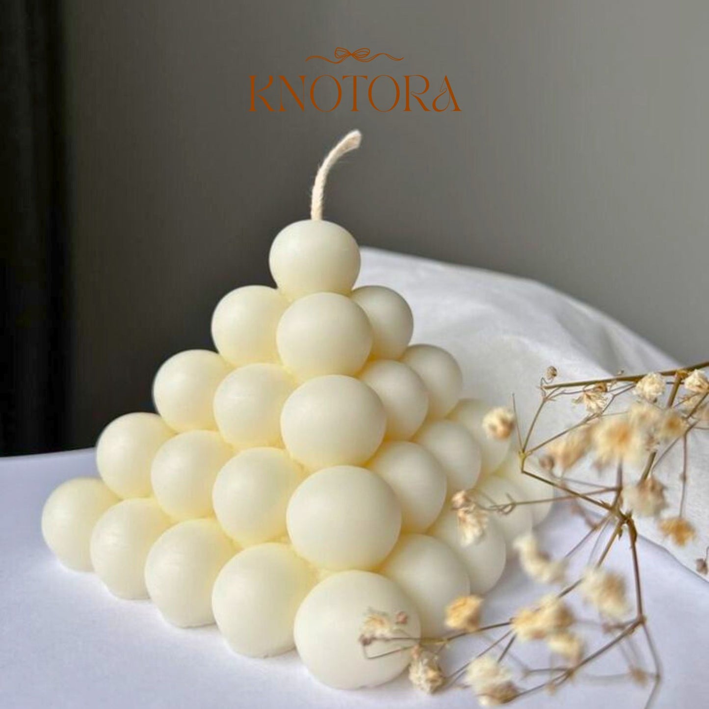 Pyramid Shaped Bubble Candle