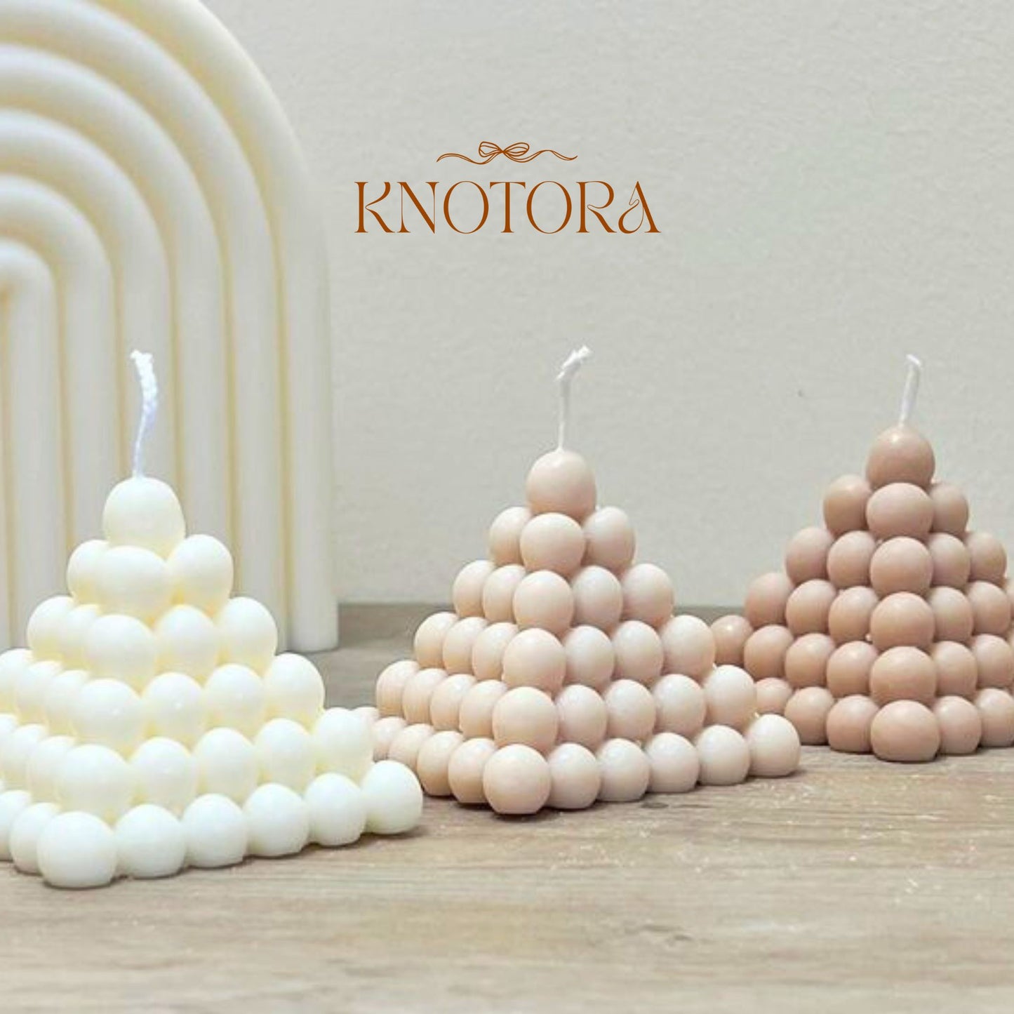 Pyramid Shaped Bubble Candle