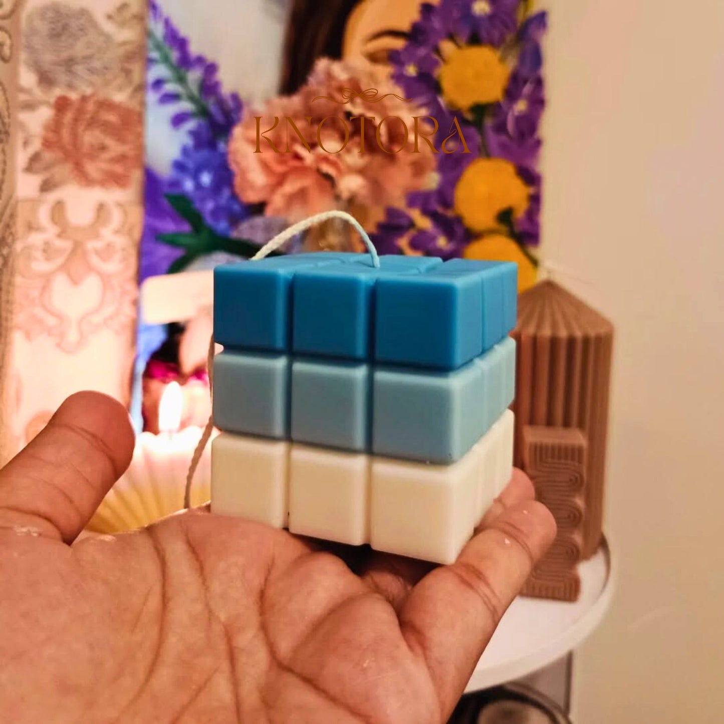 Rubik Cube Candle