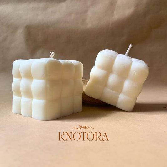 Puffy Bubble Cube Candle