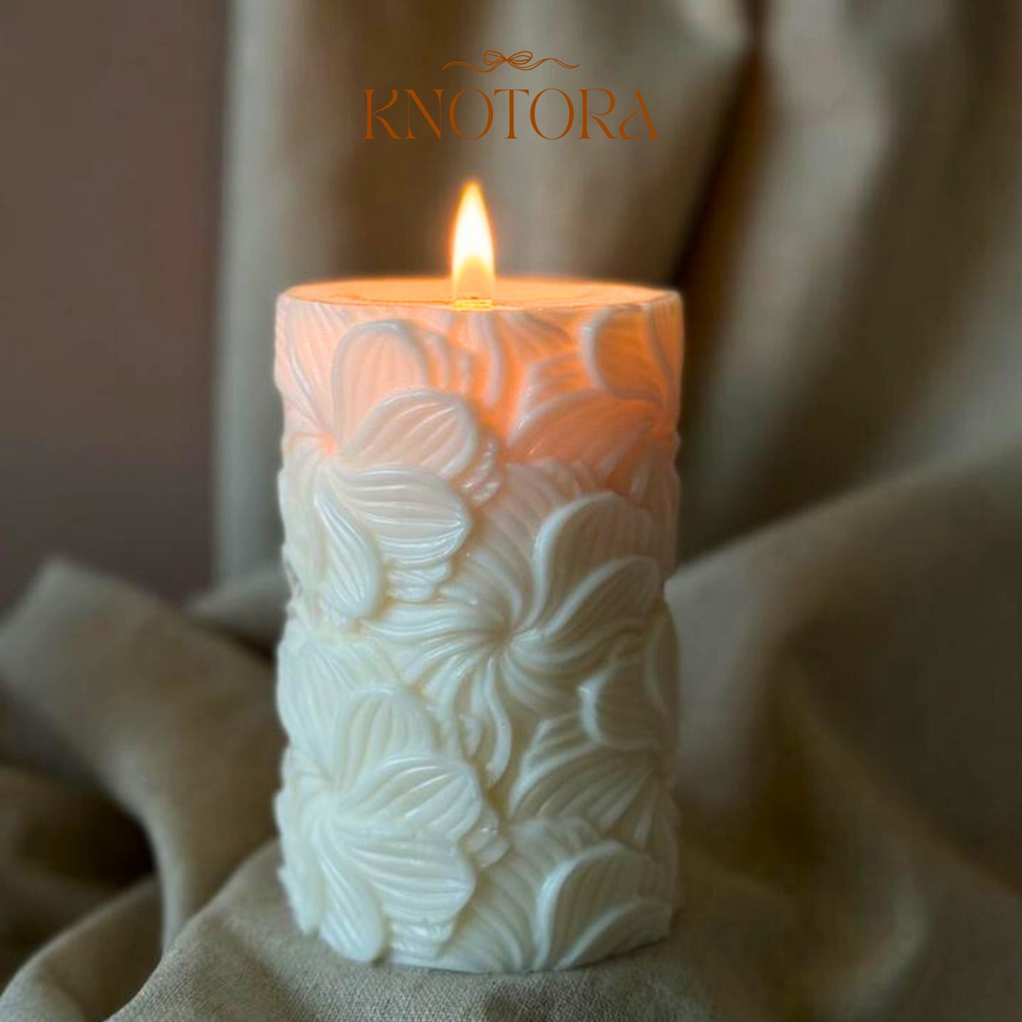 Thick Pillar Flower Candle