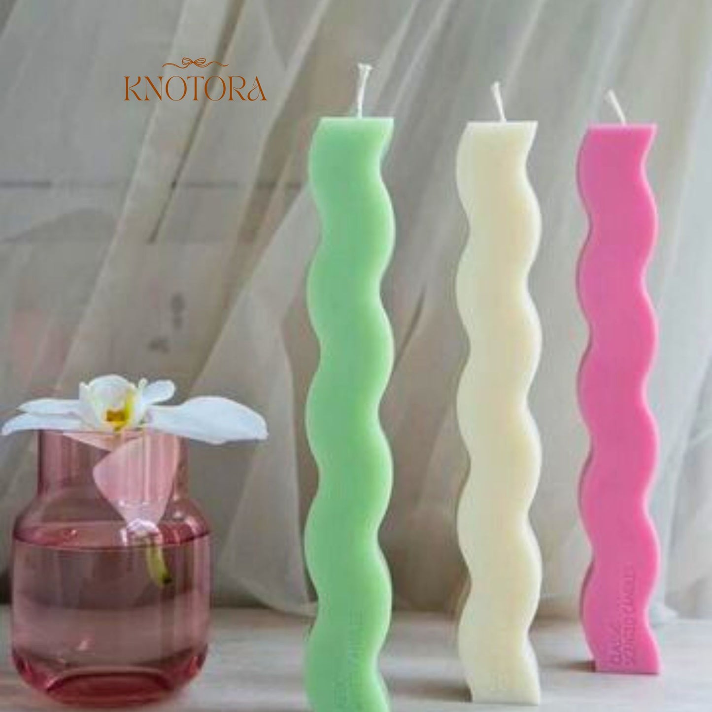 squiggle Taper Candle