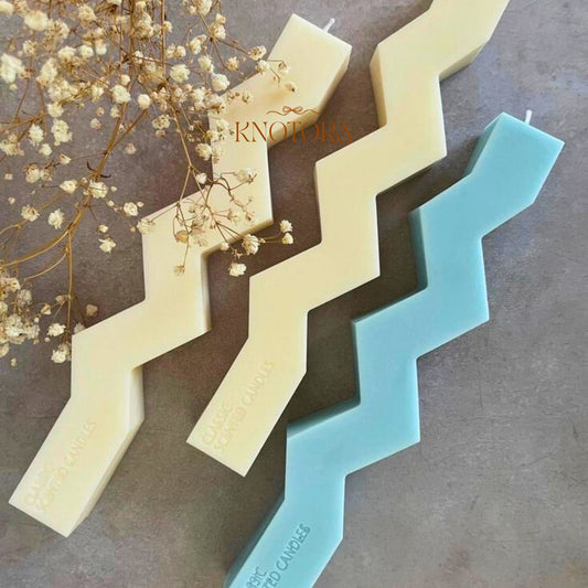 Zigzag Taper Candle