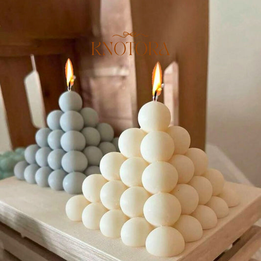 Pyramid Shaped Bubble Candle