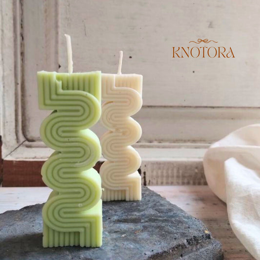Wavy Geometric Candle
