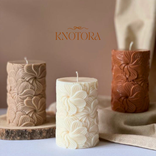 Thick Pillar Flower Candle