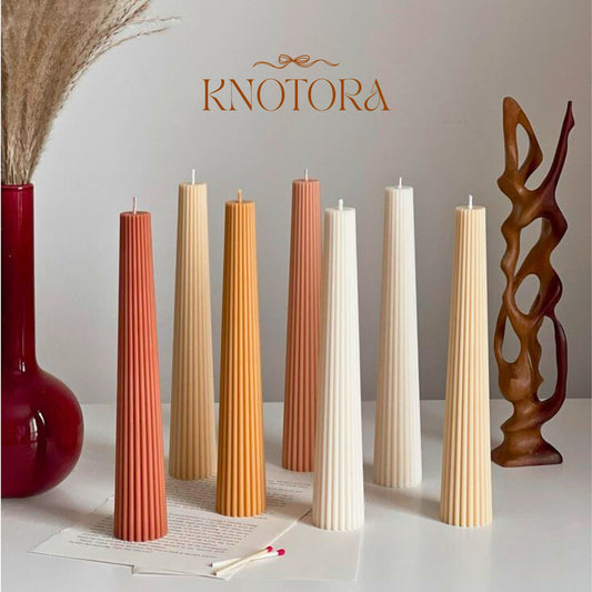 Column Ribbed Candle
