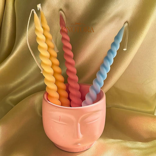 Hand-Crafted Spiral Taper Candle